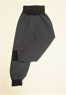 Softshellové kalhoty letní, vel. 110 šedé s černou