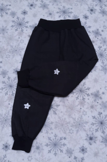 Softshellové kalhoty zrubu beránek černé s ref. hvězdičkou. vel.98