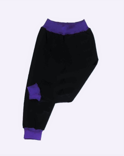 Feeling, softshellové kalhoty letní, černé s fialovou